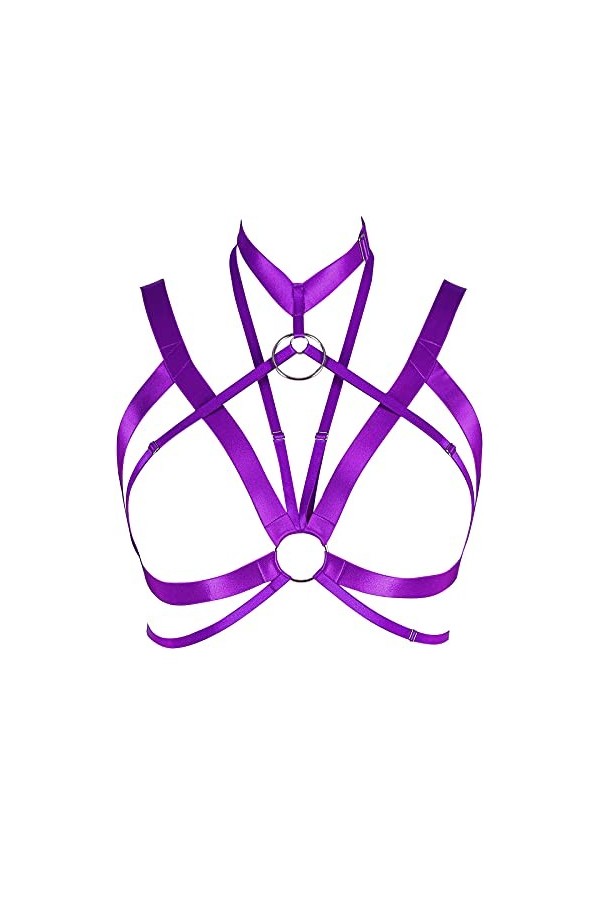 Harnais de corps de grande taille pour femme - Grande taille - Gothique - Obesity Festival rave - Lingerie dHalloween, viole