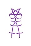Ensemble harnais et soutien-gorge sexy pour femme avec soutien-gorge et harnais, violet, Taille unique