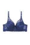 LIBELLEFLY Soutien-gorge sexy en dentelle froncée pour femme, violet, 95C