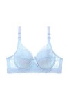 LIBELLEFLY Soutien-gorge sexy en dentelle froncée pour femme, violet, 95C