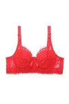 LIBELLEFLY Soutien-gorge sexy en dentelle froncée pour femme, violet, 95C
