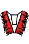 Body Feather Harness Bra Cage Carnaval Party Photographie Danse Accessoires Vêtements Femme Ceinture Réglable Punk Gothique -