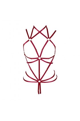 BBOHSS Femme Harness Soutien-Gorge Corps Entier Bretelles Sangle Ensemble Harnais pour Chestband Dancing Halloween Party La D