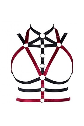 Harnais de corps pour femme - Soutien-gorge punk - Grande taille - Gothique - Pour Noël, carnaval, Halloween, photographie, d
