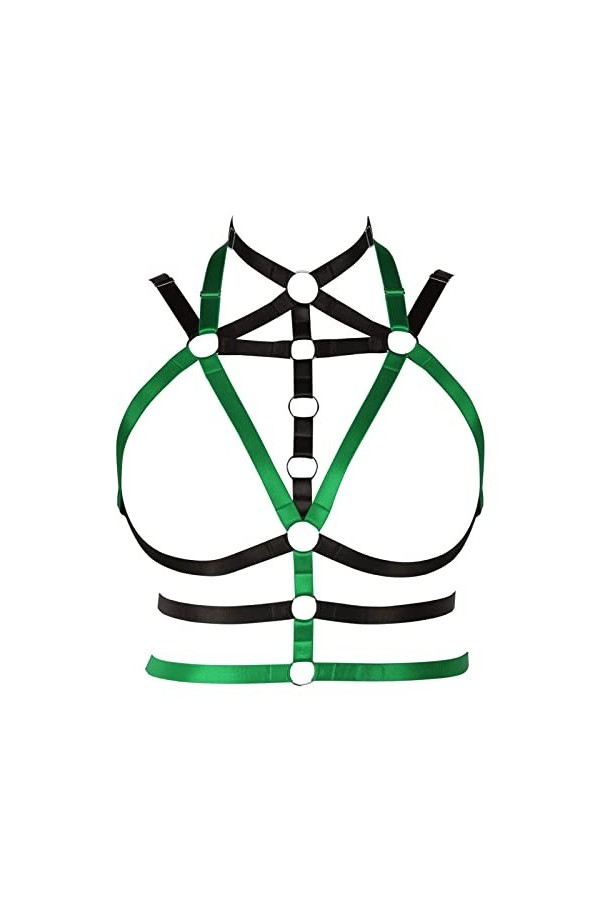 Harnais de corps pour femme - Soutien-gorge punk - Grande taille - Gothique - Pour Noël, carnaval, Halloween, photographie, d