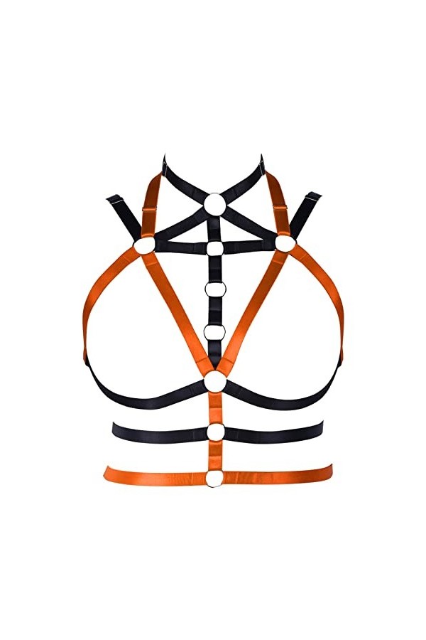 Harnais de corps pour femme - Soutien-gorge punk - Grande taille - Gothique - Pour Noël, carnaval, Halloween, photographie, d