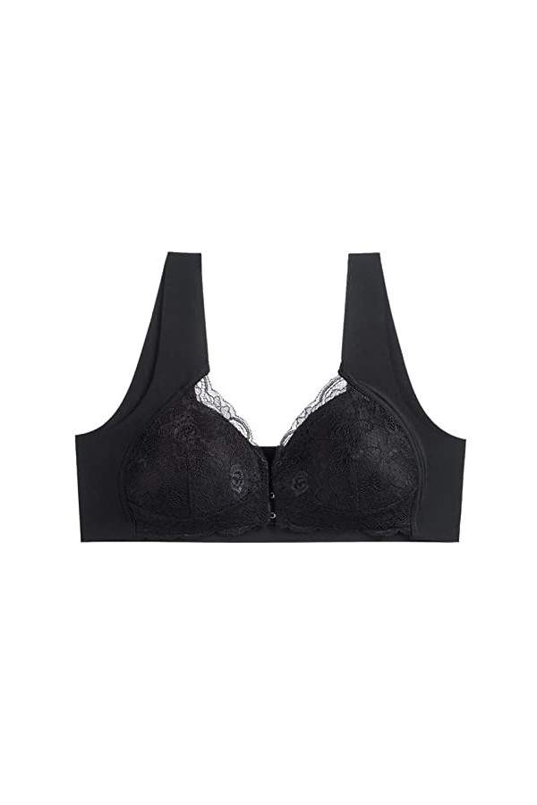 TOPKEAL Soutien-gorge sexy en dentelle froncée pour femme sans armature , violet, XXXXXXL