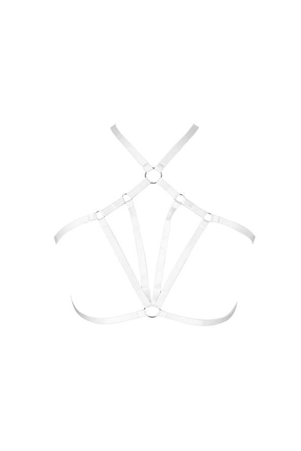 Harnais de corps pour femme - Ceinture de lingerie punk gothique - Pour festival, rave photographie, danse - Taille plus régl