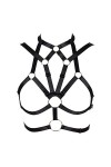 BODYCAGE Harnais de Corps Femme Gothique Punk Ceinture Cage à Lingerie Haut Faire la fête Taille Ajustable Sangle Festival Ra