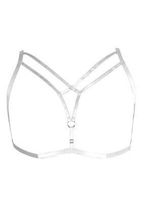 Harnais pour femme grande taille élastique sans seins creux réglable lingerie pour femme haut court soutien-gorge à bretelles
