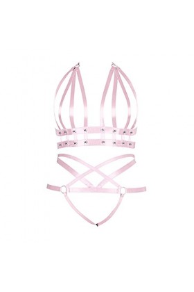 Porte-Jarretelles Punk Ajustable Plein Body Harnais de Corps Femme Grande Taille Gothique Soutien-Gorge Cage à Lingerie Ensem