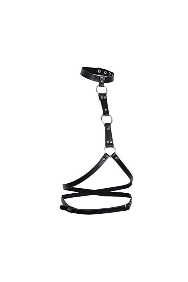 Generic Sharplace Harnais Corps Cuir Femme Lingerie Sexy Erotique Jeu de Rôle Pour Adulte Couple SM