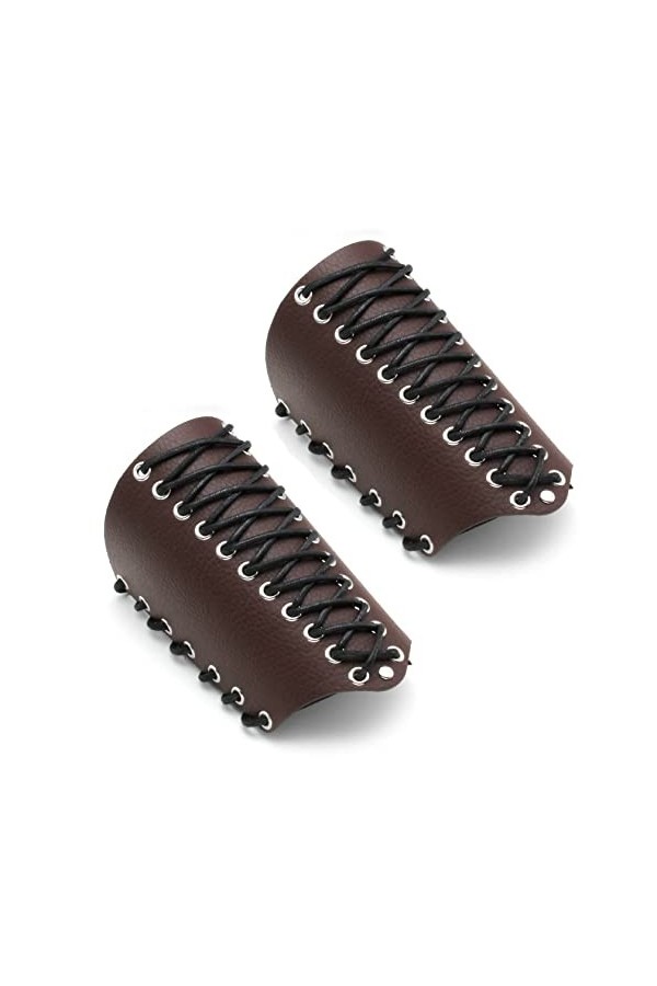 MILAKOO Bracelet en PU blanc pour homme - Style punk, médita, médiéval