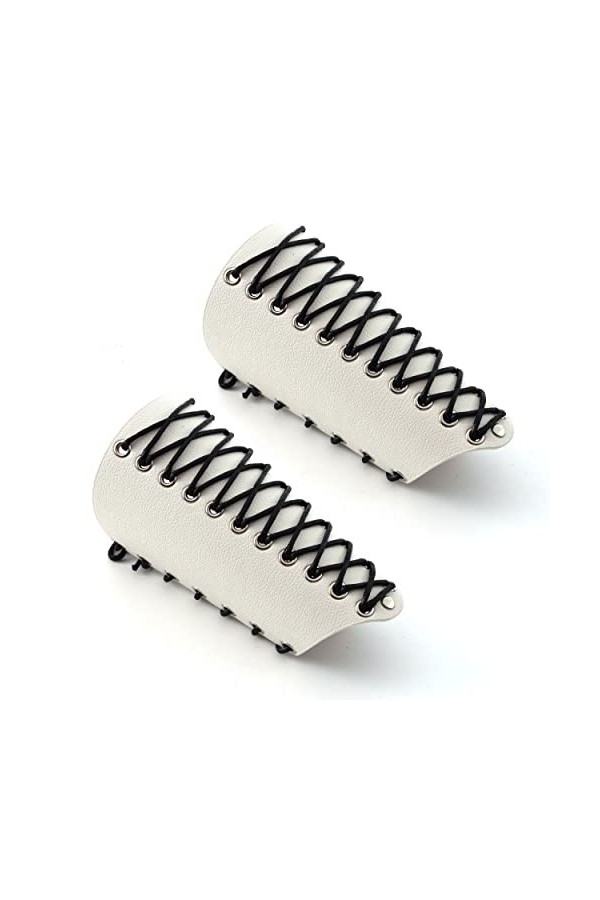 MILAKOO Bracelet en PU blanc pour homme - Style punk, médita, médiéval