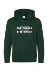 Brand88 The Older The Ginger The Hotter The Spice, T-shirt fantaisie amusant pour adultes avec poche à capuche unisexe, vert 
