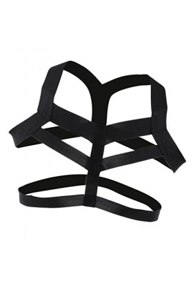 harayaa Men Poitrine harnachement Évider, Noir, Unique