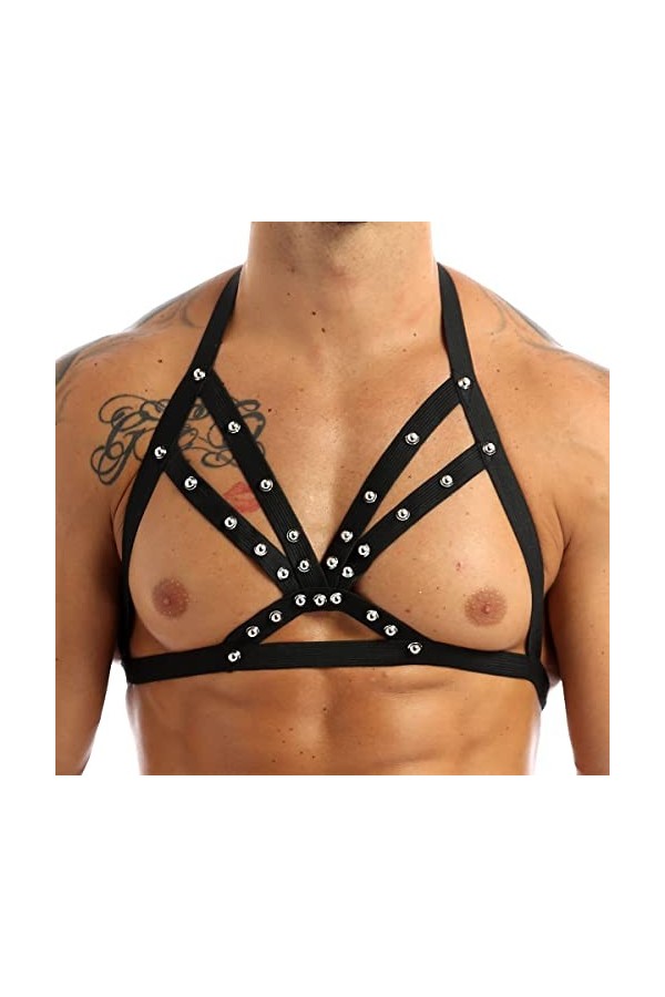 Harnais pour homme avec ceinture - Style punk - Style punk - Sexy - Pour Halloween - Goth - Type L