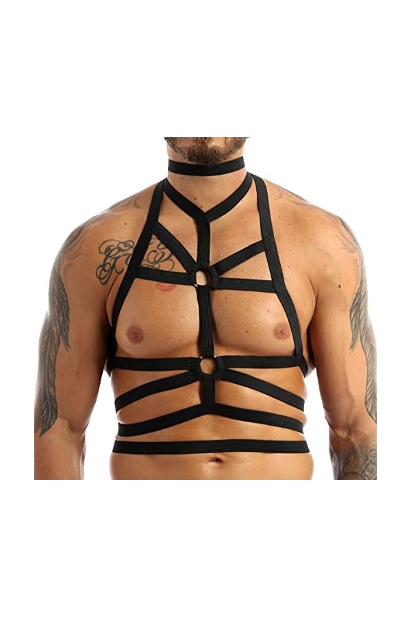 Harnais pour homme avec ceinture - Style punk - Style punk - Sexy - Pour Halloween - Goth - Type L
