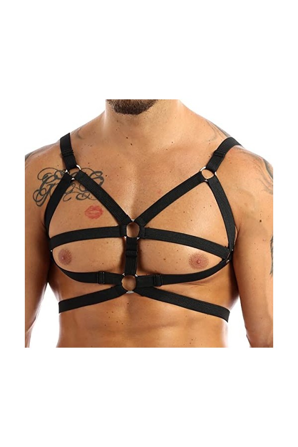 Harnais pour homme avec ceinture - Style punk - Style punk - Sexy - Pour Halloween - Goth - Type L
