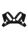 Harnais pour homme - Double bretelles - Élastique - Poitrine - Anneaux toriques en métal - Accessoire de fête - Punk Cosplay 