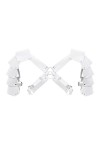 Harnais en similicuir pour homme - Ceinture - Armures dépaule - Boucles - Danse - Cosplay - Costumes sexy - Croix - Hallowee