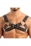 Ceinture harnais tendance en cuir synthétique pour homme, forme X, épaule, joint torique, corps, poitrine, muscle, Halloween,