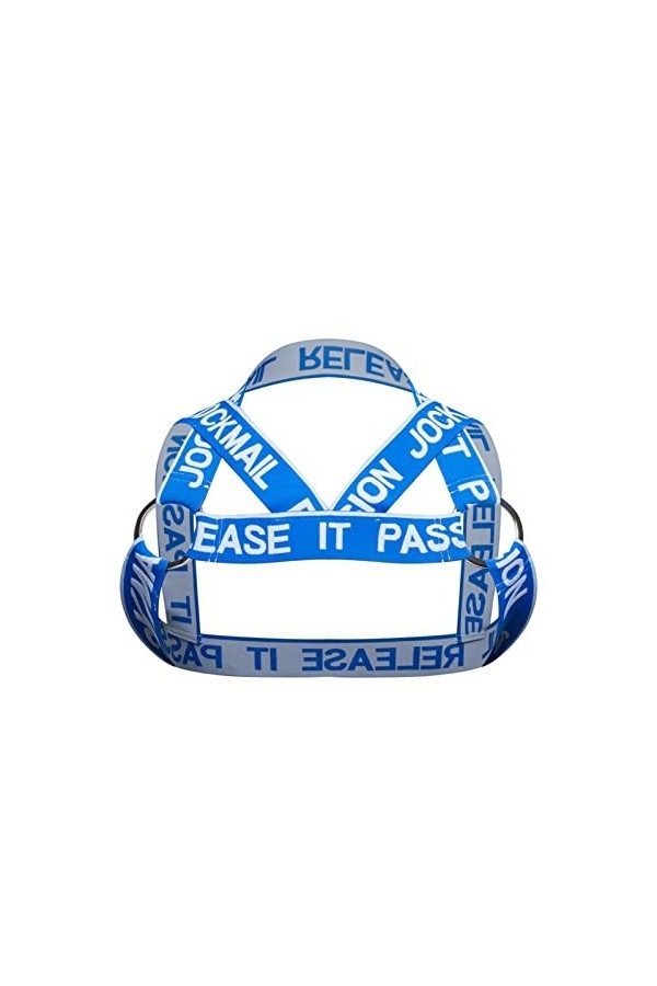 Harnais De Poitrine Pour Hommes Lettres Creuses Fashion High Stretch Straps Binding Bandage Fitness Show Muscle Color:green,S