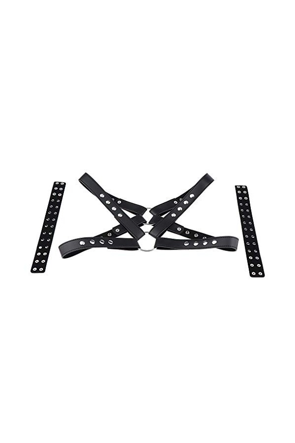 AAGAZA Prettyia Harnais de Poitrine réglable en Cuir for Homme Vereinskleidung Costumes/1778