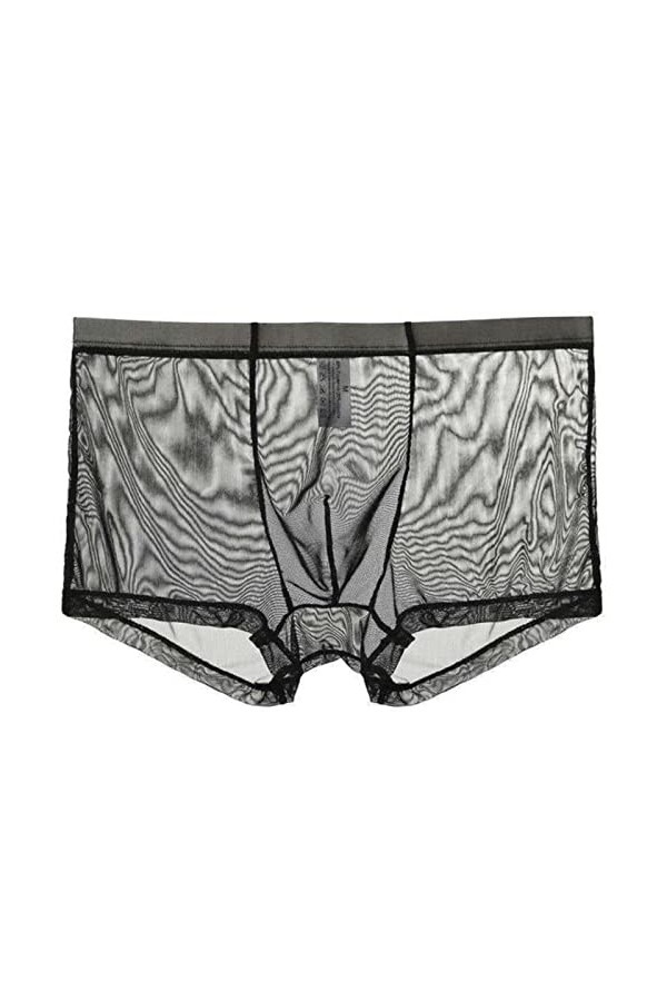 Vêtements de Nuit Transparents Taille Basse Bikini Shorts Hommes Lingerie Culotte sans Couture Slips Dentelle sous-vêtements 