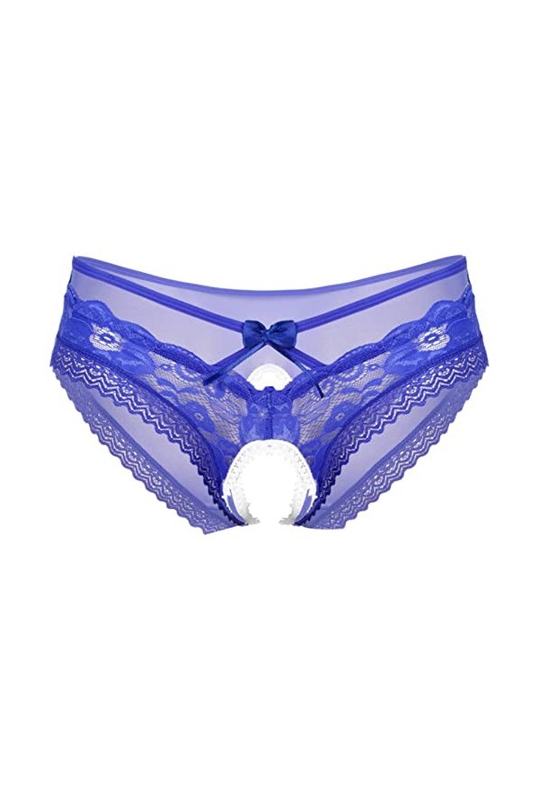 SARGE Hommes Dentelle Slip G-String CulotteLingerie sous-vêtements Bowknot HollowOut Underpants Vêtements de Nuit