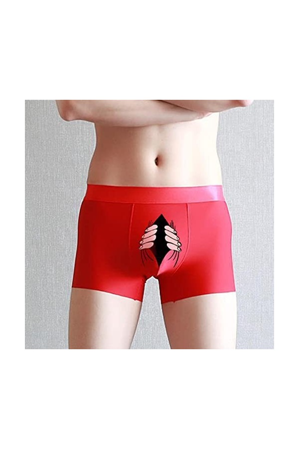 Drôle de Dessin animé sous-vêtements Hommes Glace Soie Boxer Shorts Creative Underpant Mignon Spoof Trunk Male Panties for Lo