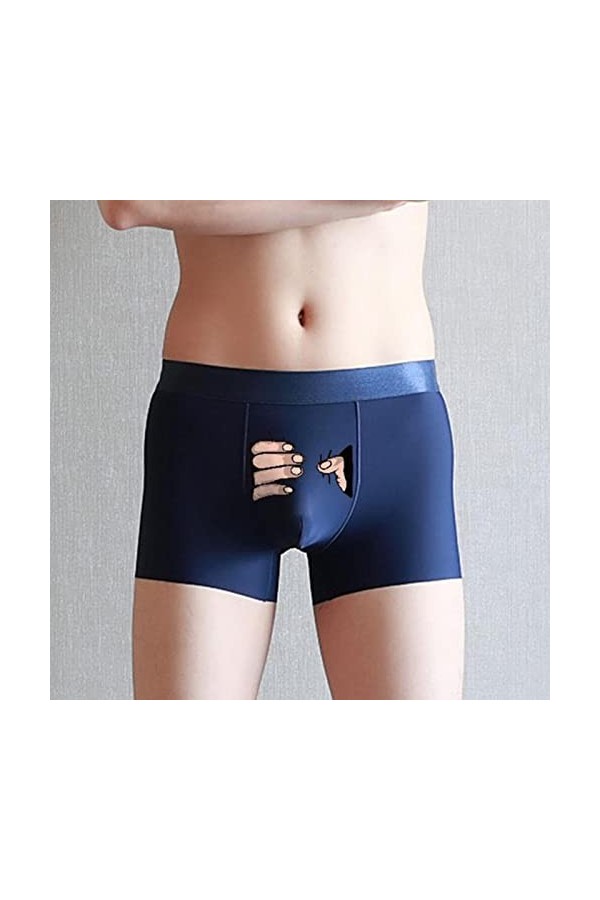 Drôle de Dessin animé sous-vêtements Hommes Glace Soie Boxer Shorts Creative Underpant Mignon Spoof Trunk Male Panties for Lo