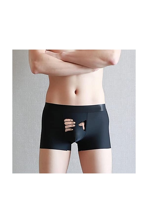 Drôle de Dessin animé sous-vêtements Hommes Glace Soie Boxer Shorts Mignon Uparation Coffre Plus Taille Culotte Masculine pou