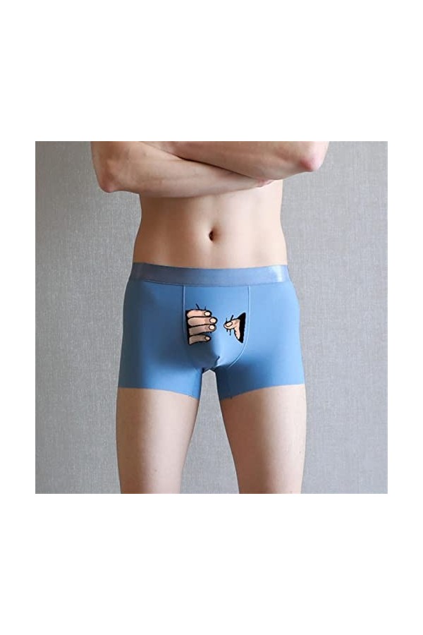 Drôle de Dessin animé sous-vêtements Hommes Glace Soie Boxer Shorts Mignon Uparation Coffre Plus Taille Culotte Masculine pou