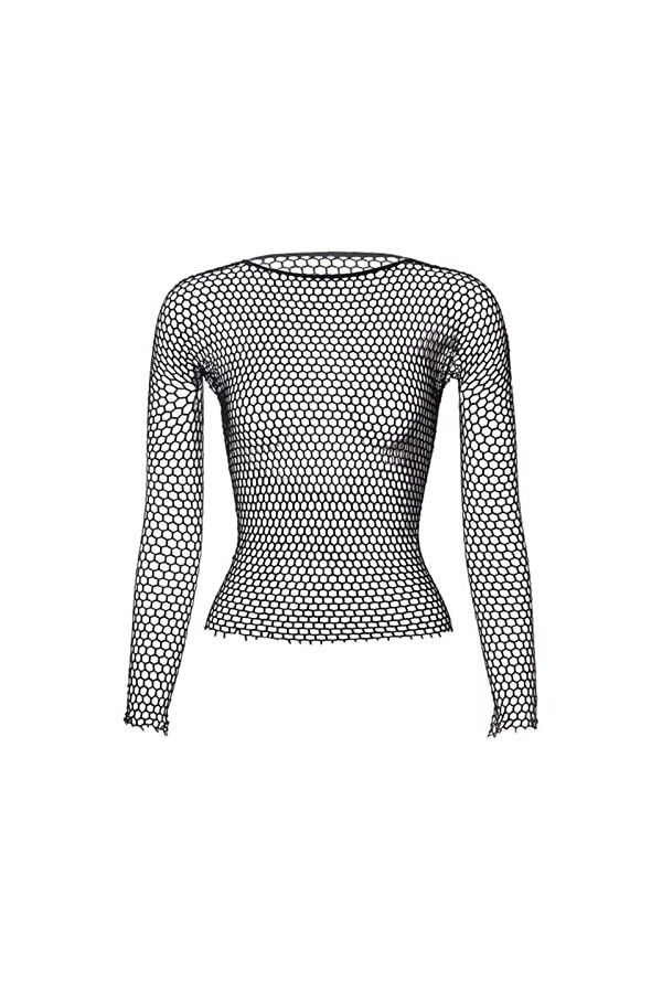 SARGE 1Pcs Hommes Mesh Top Hollow Out Manches Longues Lingerie Adult Underwear Male Nightwear for Husband Boyfriend Gifts