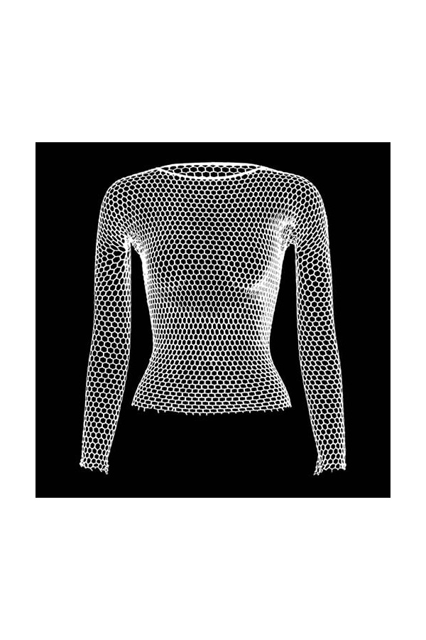 SARGE 1Pcs Hommes Mesh Top Hollow Out Manches Longues Lingerie Adult Underwear Male Nightwear for Husband Boyfriend Gifts