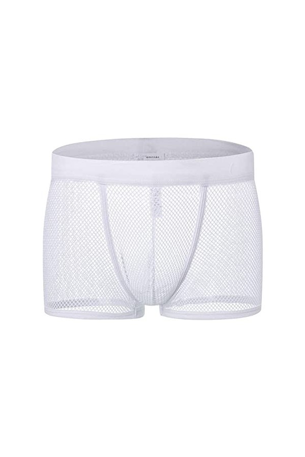Hommes sous-vêtements Boxer Shorts Mode Transparent Creux Out Boxer Homme Boxershorts Mesh Perspective Underware Boxers