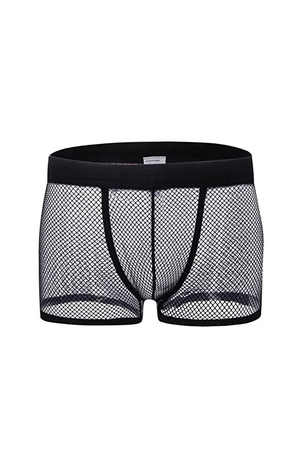 Hommes sous-vêtements Boxer Shorts Mode Transparent Creux Out Boxer Homme Boxershorts Mesh Perspective Underware Boxers