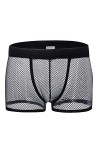 Hommes sous-vêtements Boxer Shorts Mode Transparent Creux Out Boxer Homme Boxershorts Mesh Perspective Underware Boxers