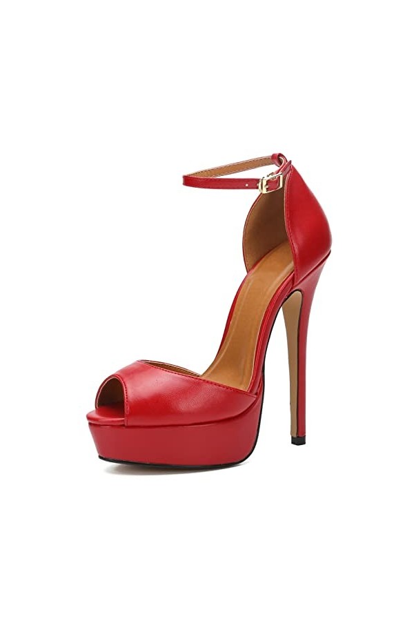 curtain Sandales pour Hommes Unisexes 16CM Stiletto Fetish Talons Hauts Robe de soirée de Mariage Pompes Sexy Stripper Discot