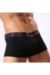 Hommes sous-vêtements Boxers Shorts Homme Respirant Taille Moyenne U Convexe Poche Boucle Bouton sous-vêtements S-L