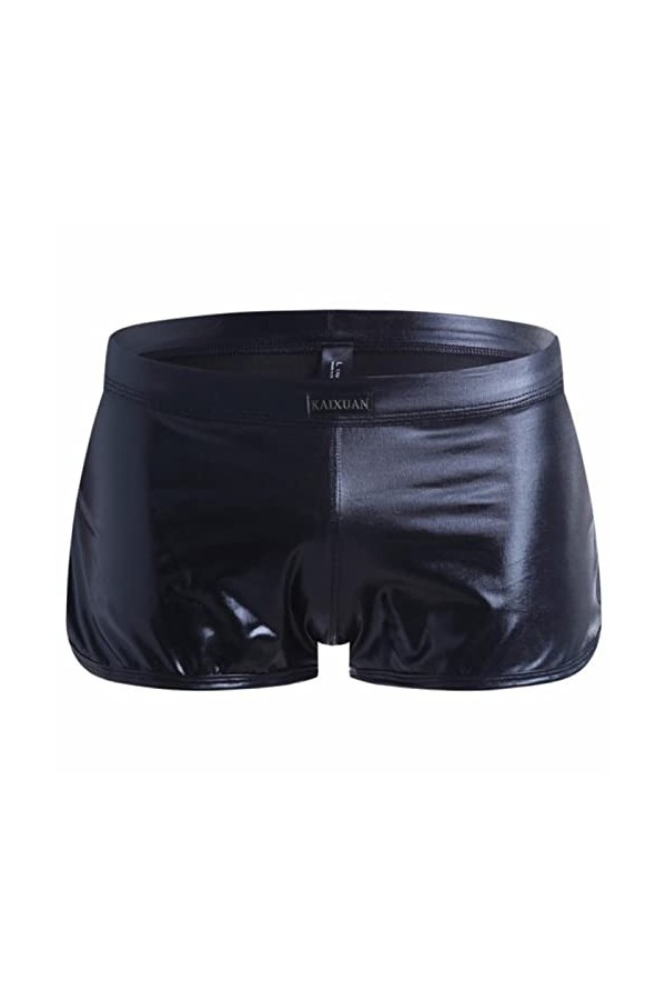 Boxer pour Homme Slip Jambe Fendue Slips Or et Argent Scène de Spectacle sous-vêtements de boîte de Nuit