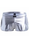 Boxer pour Homme Slip Jambe Fendue Slips Or et Argent Scène de Spectacle sous-vêtements de boîte de Nuit
