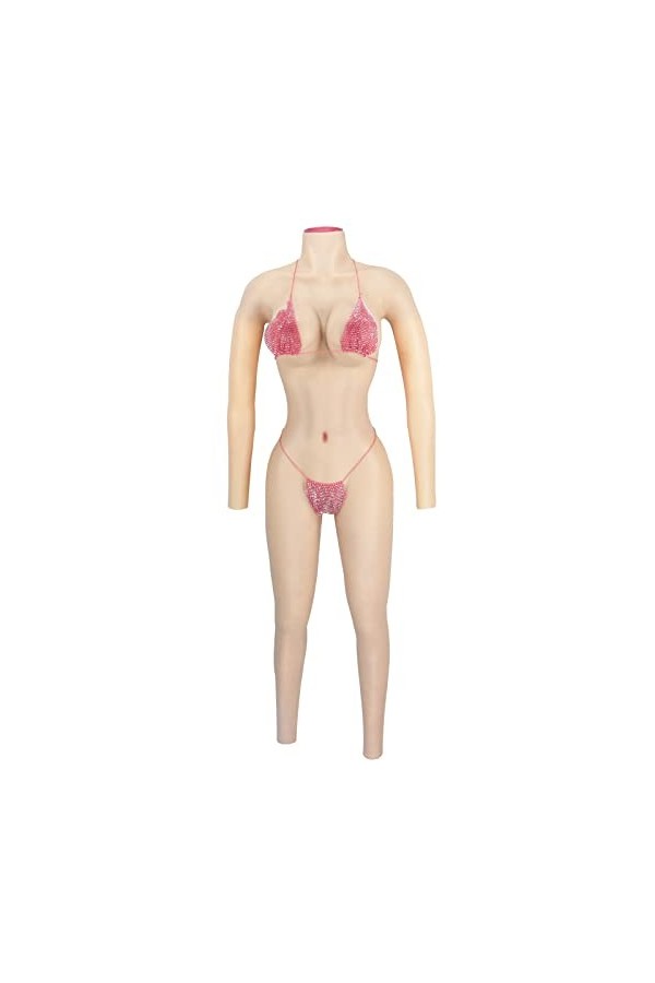 YUERUGOU Body en Silicone C-H Cup Body Crossdressing Poitrine en Silicone Conception De Col Haut en Silicone Body Crossdressi
