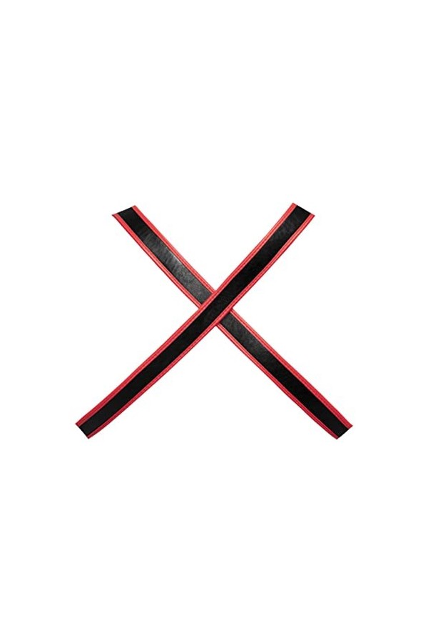 Male Power Cuir PU Leo 596-266, noir/rouge, seulement taille