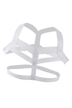 LOVIVER Hommes Bande Bandoulière harnachement Bandage Vereinskleidung Costume, Blanc, Unique