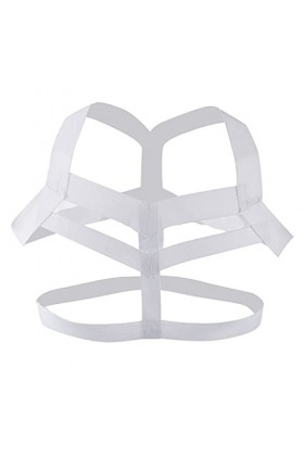 Perfeclan Sangle de harnachement de Poitrine pour Hommes - et Blanc à Choisir, Blanc, Unique