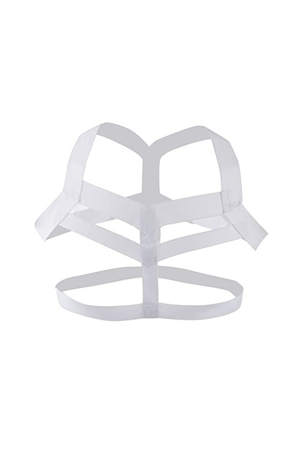Perfeclan Sangle de harnachement de Poitrine pour Hommes - et Blanc à Choisir, Blanc, Unique