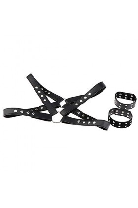 Mens PU Retenir Poitrine harnachement Sangles Vereinskleidung Costume Fantaisie