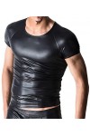 AIEOE Hommes Sexy Boxer en Similicuir Ouvert Slip Taille Basse Respirant sous-Vêtement Erotique Zippé à l’Entrejambes XL